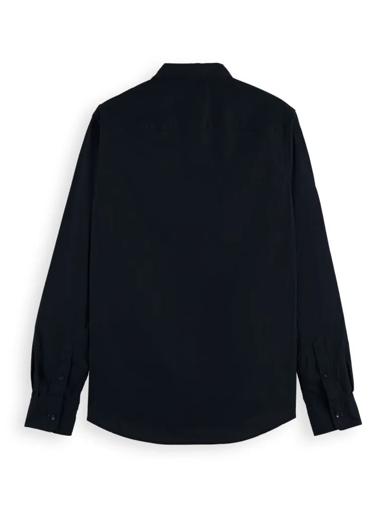 Scotch & Soda 165316 : Essential organic slim fit shirt Navy - Image 4