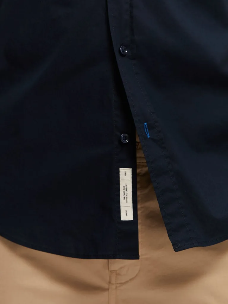 Scotch & Soda 165316 : Essential organic slim fit shirt Navy - Image 3