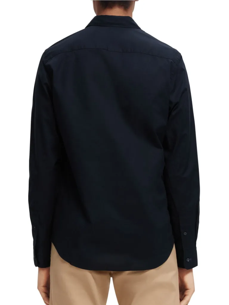 Scotch & Soda 165316 : Essential organic slim fit shirt Navy - Image 6