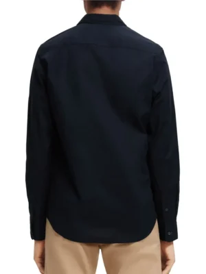 Scotch & Soda 165316 : Essential organic slim fit shirt Navy image4