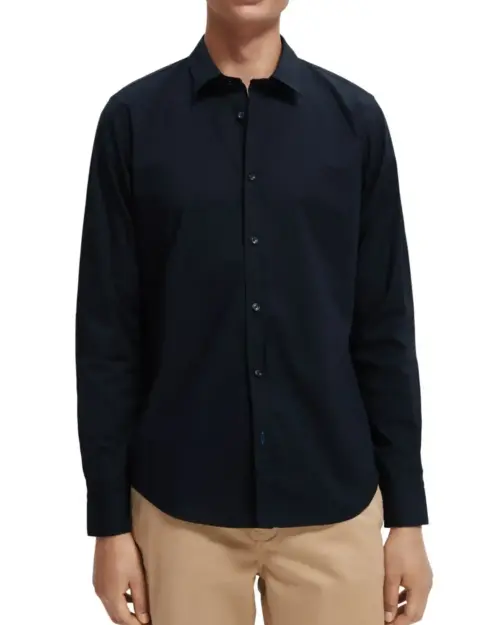 Scotch & Soda 165316 : Essential organic slim fit shirt Navy