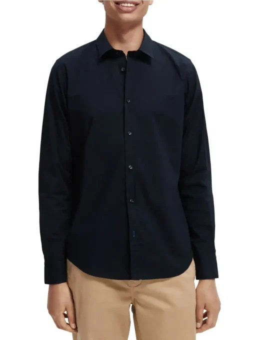 Scotch & Soda 165316 : Essential organic slim fit shirt Navy