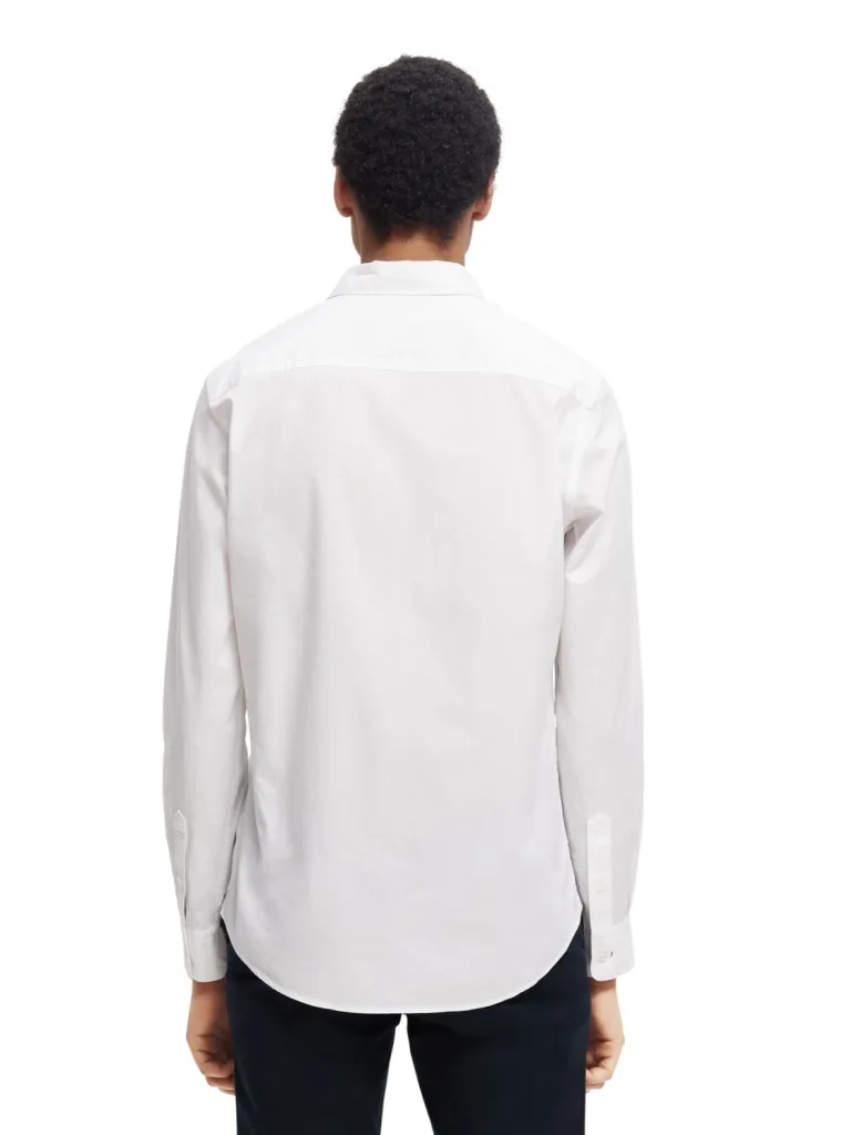 Scotch & Soda 165316 : Essential organic slim fit shirt White - Image 5