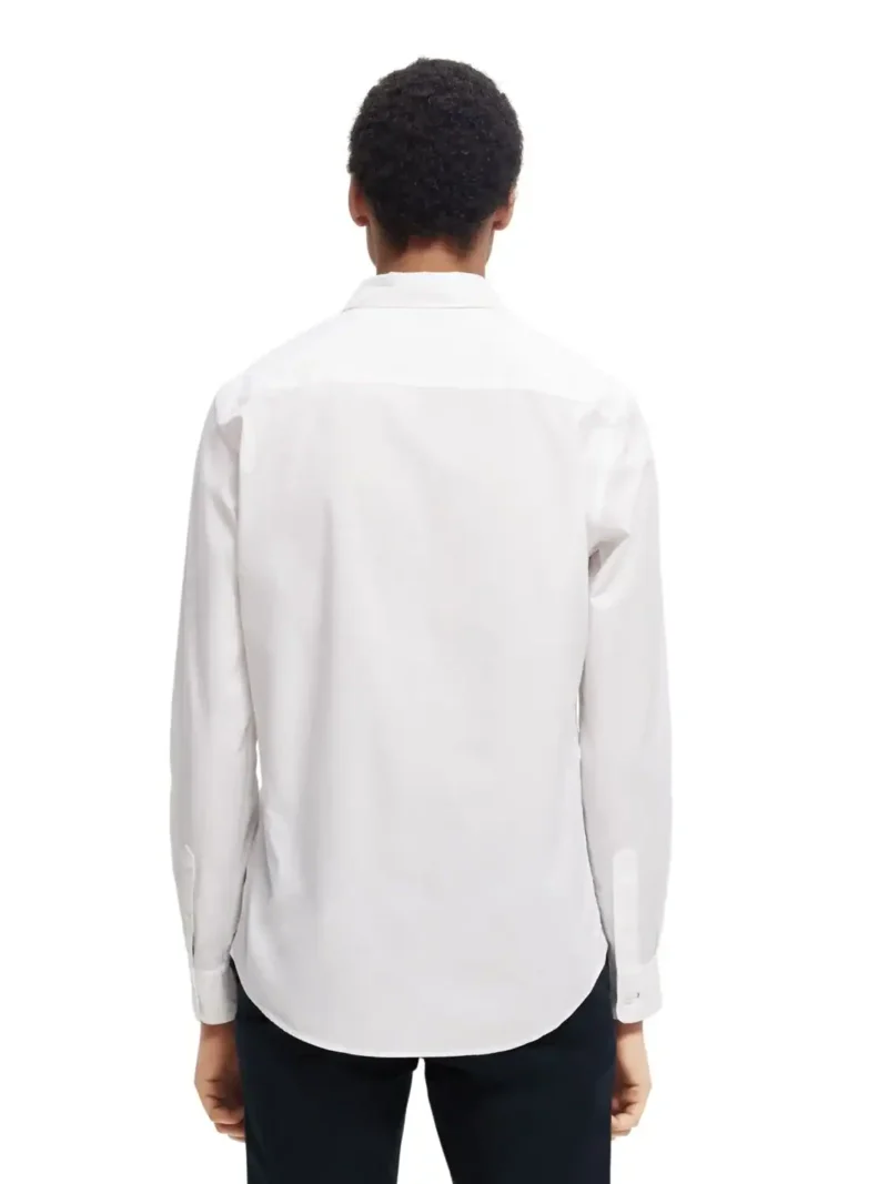 Scotch & Soda 165316 : Essential organic slim fit shirt White - Image 5