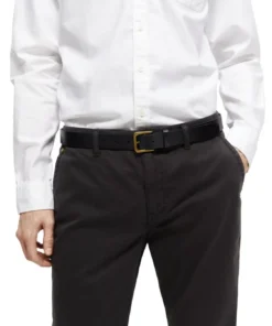 Scotch & Soda 169377 : Recycled leather belt Black