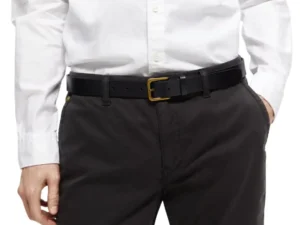 Scotch & Soda 169377 : Recycled leather belt Black