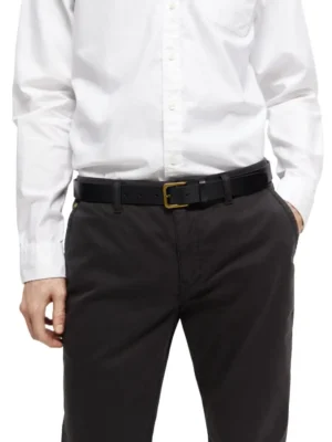 Scotch & Soda 169377 : Recycled leather belt Black