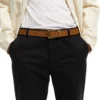 Scotch & Soda 169377 : Recycled leather belt Tan