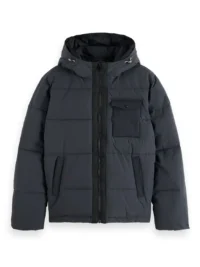 Alternative view of Scotch & Soda 174383 : Hooded Puffa Jacket Black