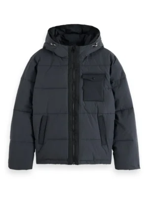 Alternative view of Scotch & Soda 174383 : Hooded Puffa Jacket Black