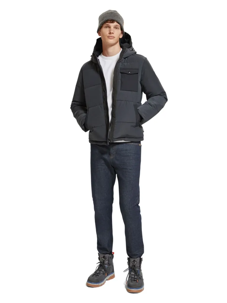 Scotch & Soda 174383 : Hooded Puffa Jacket Black - Image 6