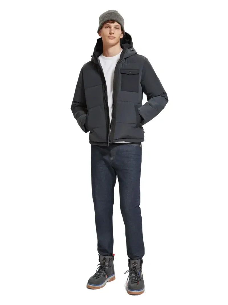 Scotch & Soda 174383 : Hooded Puffa Jacket Black - Image 6