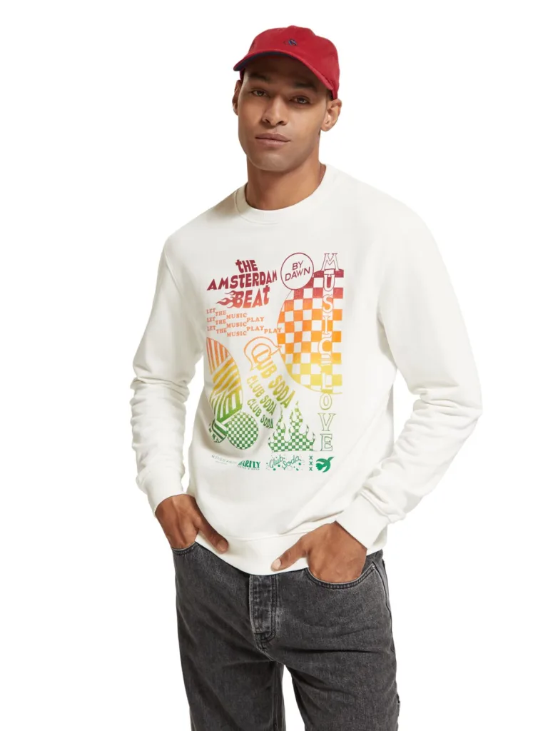 Scotch & Soda 174494 : Regular Fit Chest Artwork Sweatshirt