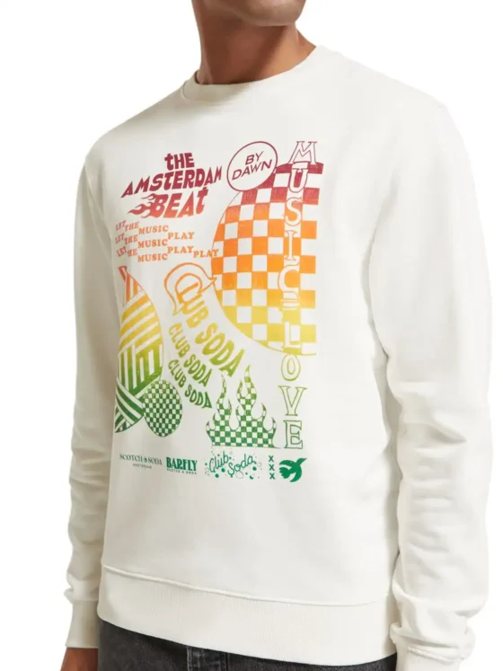 Scotch & Soda 174494 : Regular Fit Chest Artwork Sweatshirt - Image 3