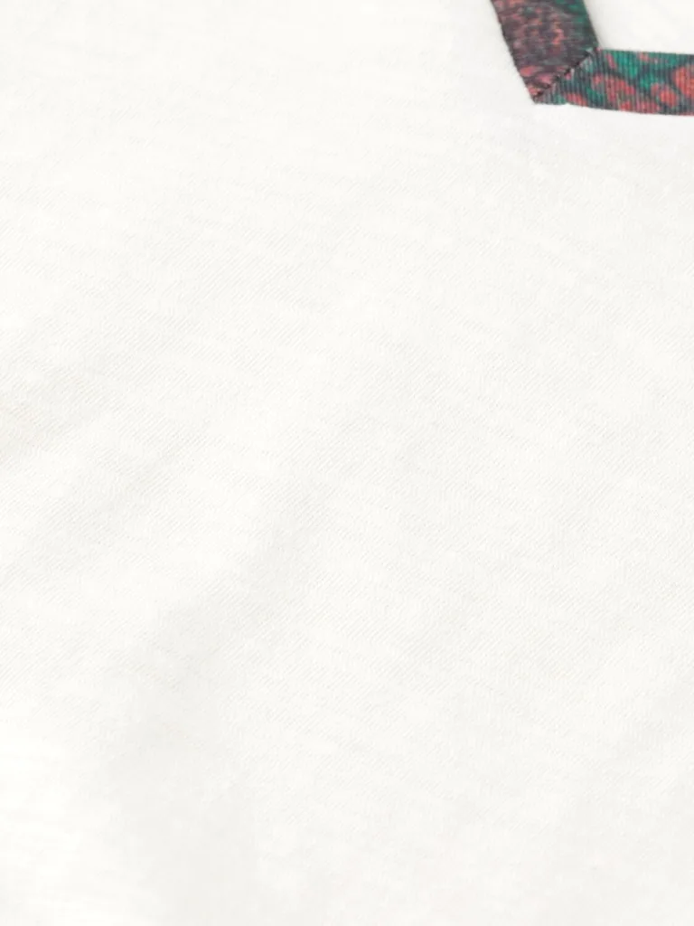 Scotch & Soda 174825: Contrast Neckline V-Neck T-Shirt Soft Ice - Image 5