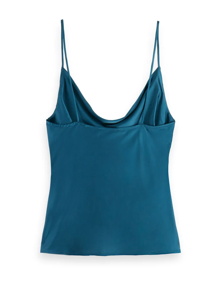 Scotch & Soda 174877: Cowl Neck Camisole Dark Teal - Image 3