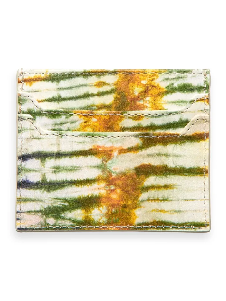 Scotch & Soda 175242: Leather Cardholder, Off White Ice Dye - Image 2