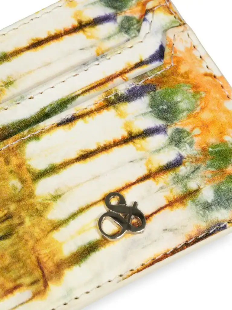 Scotch & Soda 175242: Leather Cardholder, Off White Ice Dye - Image 3
