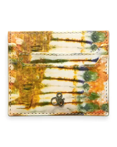 Scotch & Soda 175242: Leather Cardholder, Off White Ice Dye