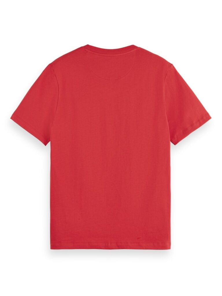 Scotch & Soda 175353 : Regular Fit Essential Badge T-Shirt Ruby - Image 3