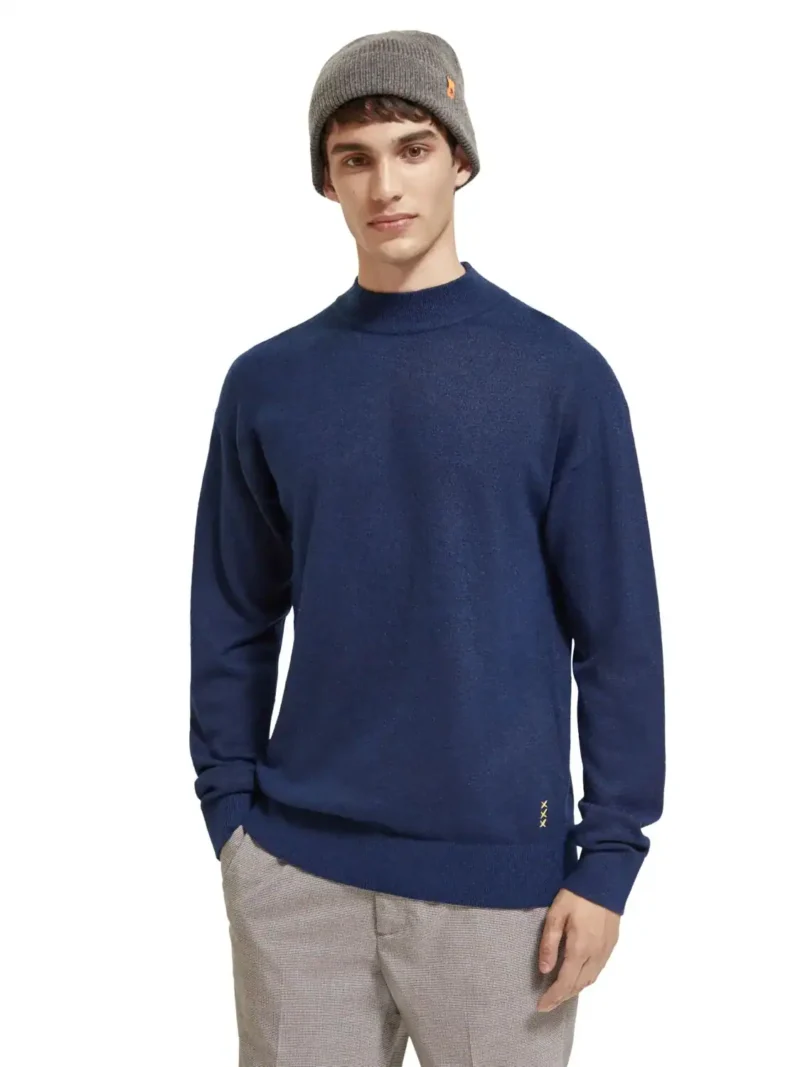 Scotch & Soda 176984 : Dropped shoulder Basic mock Night
