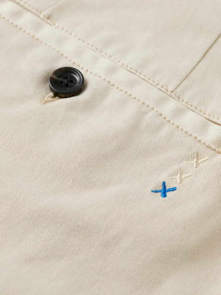 Scotch & Soda 176985 : Drift Garment-Dyed Stretch Twill Chino Off white - Image 7