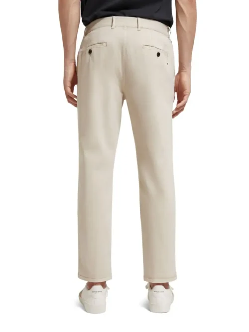 Scotch & Soda 176985 : Drift Garment-Dyed Stretch Twill Chino Off white image1