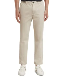 Scotch & Soda 176985 : Drift Garment-Dyed Stretch Twill Chino Off white