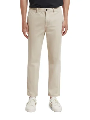 Scotch & Soda 176985 : Drift Garment-Dyed Stretch Twill Chino Off white