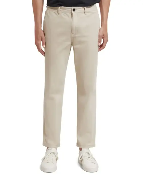 Scotch & Soda 176985 : Drift Garment-Dyed Stretch Twill Chino Off white