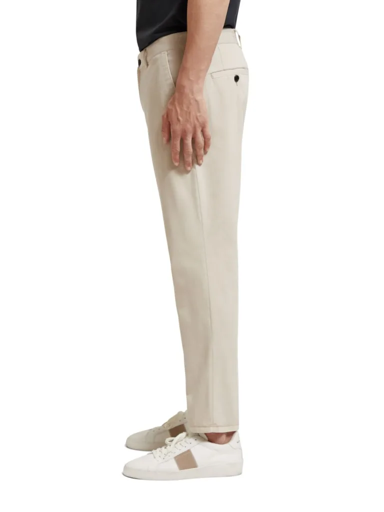 Scotch & Soda 176985 : Drift Garment-Dyed Stretch Twill Chino Off white - Image 4