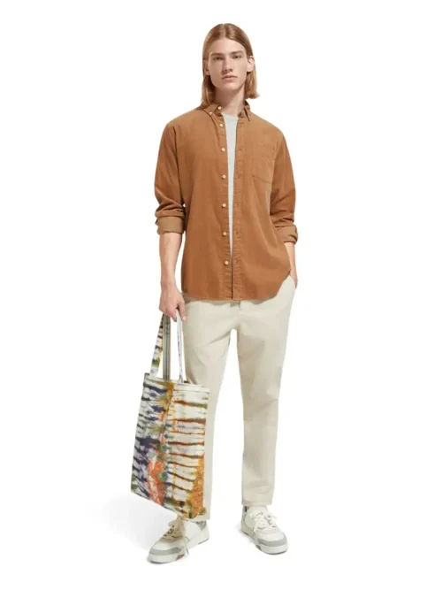 Scotch & Soda 176985 : Drift Garment-Dyed Stretch Twill Chino Off white image4