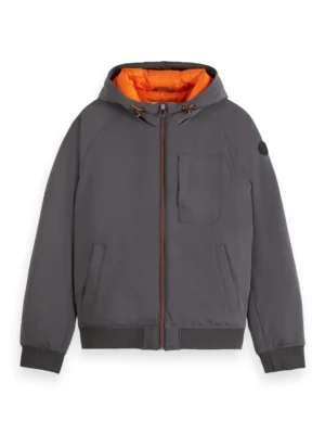 Scotch & Soda 174377 : Stretch Padded Hooded Jacket Moon Dust