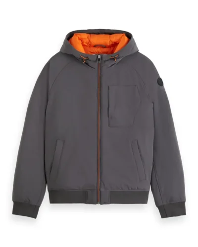Scotch & Soda 174377 : Stretch Padded Hooded Jacket Moon Dust