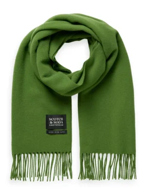 Scotch & Soda 174868: Virgin Wool fringed woven scarf Mojito