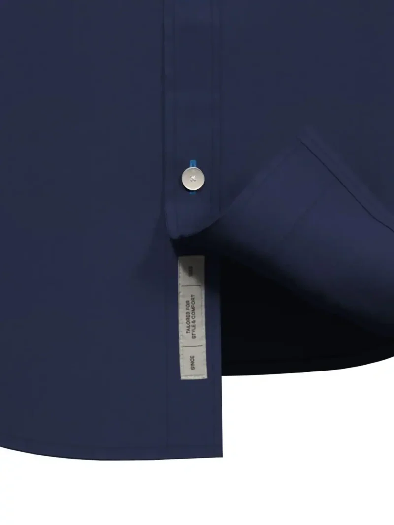 Scotch & Soda 174522 : Essential Solid Poplin Shirt Denim Blue - Image 3