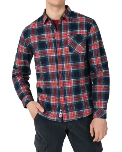Timezone : Effect Weave Check Shirt