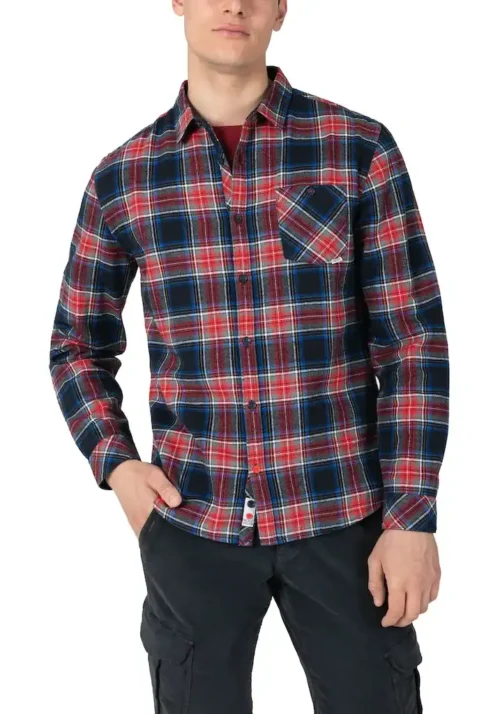 Timezone : Effect Weave Check Shirt