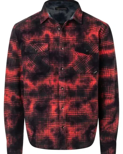 Timezone : Time Zone Flannel shirt Red