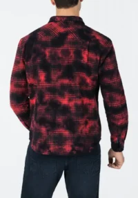 Alternative view of Timezone : Time Zone Flannel shirt Red