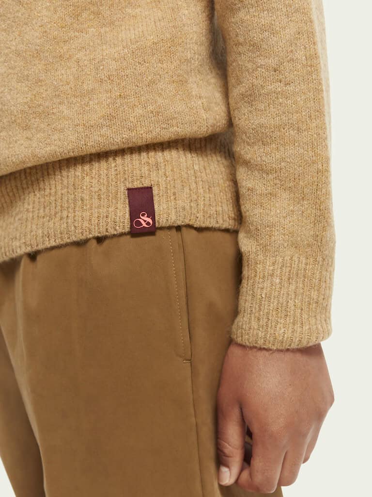 Scotch & Soda 169254: Knit crewneck sweater Sand Melange - Image 3