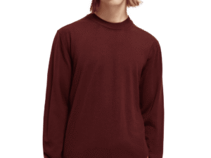 Scotch & Soda 169251 : Merino wool crewneck sweater Bordeaux Melange