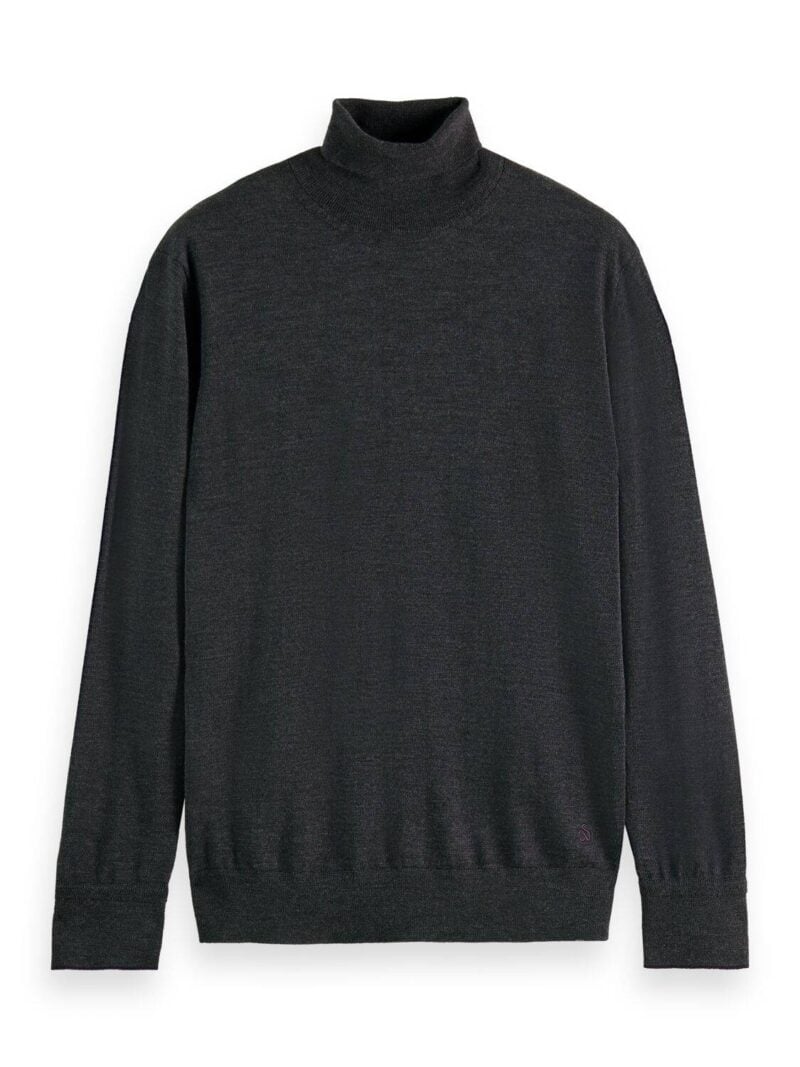 Scotch & Soda 169262 : Merino wool turtleneck sweater Graphite Melange