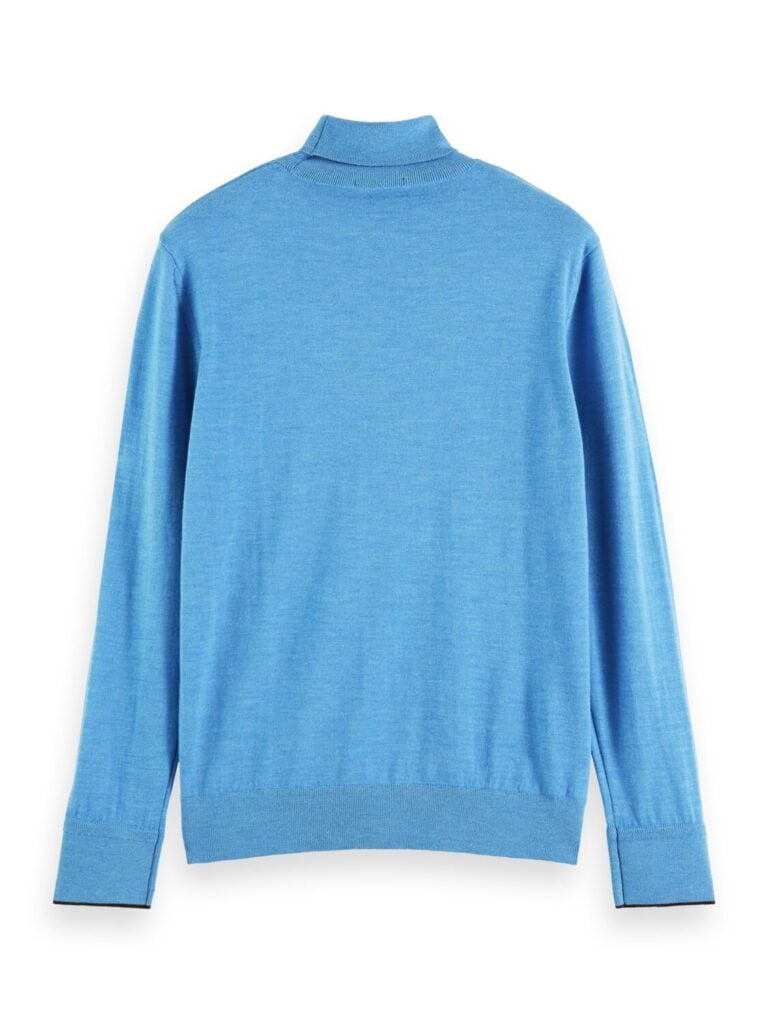 Scotch & Soda 169262 : Merino wool turtleneck sweater Winter Sky Melange - Image 3