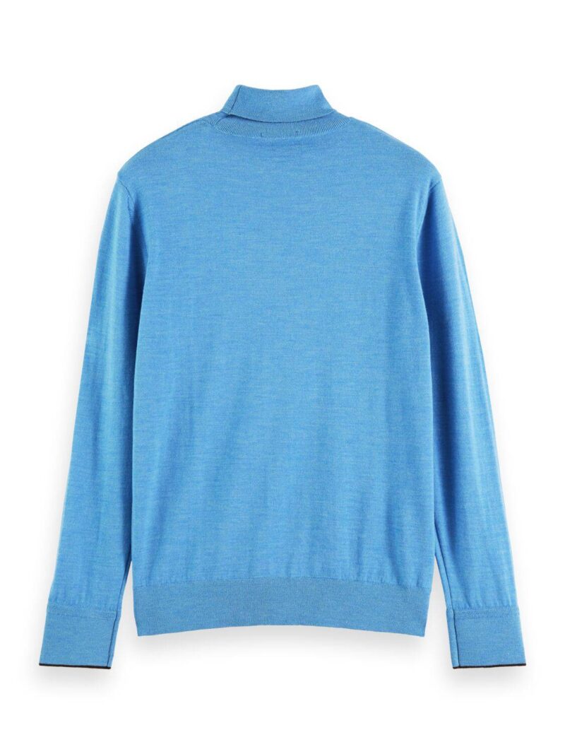 Scotch & Soda 169262 : Merino wool turtleneck sweater Winter Sky Melange - Image 3