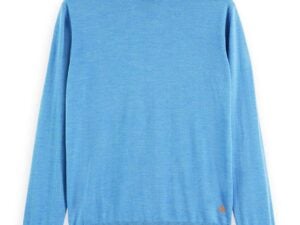 Scotch & Soda 169262 : Merino wool turtleneck sweater Winter Sky Melange