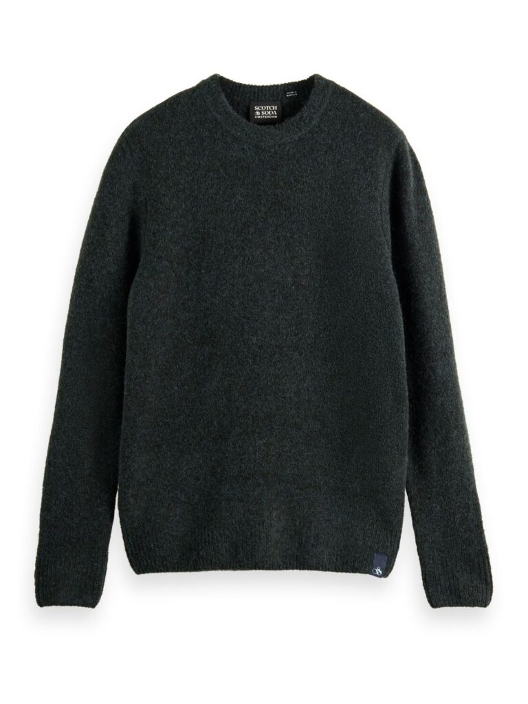 Scotch & Soda 169254: Knit crewneck sweater Space Green Melange - Image 6