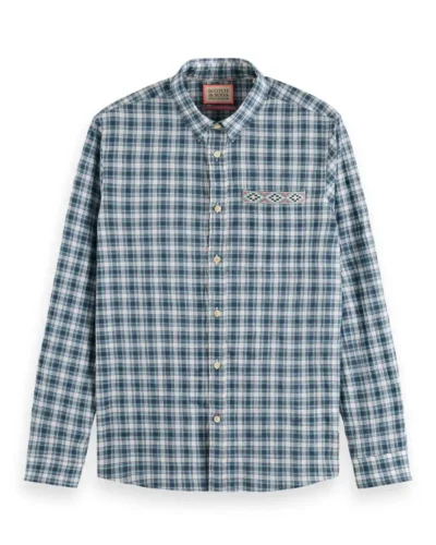 Alternative view of Scotch & Soda 172942: Regular fit checked shirt, Blue check