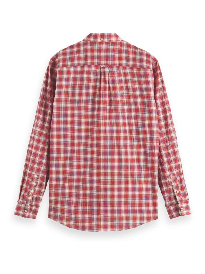Scotch & Soda 172942: Regular fit checked shirt, Red check - Image 4