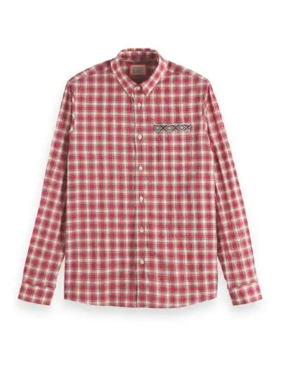 Alternative view of Scotch & Soda 172942: Regular fit checked shirt, Red check